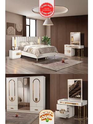 İmbaş Kardelen Yatak Odası Takımı %100 Mdf - Bazalı