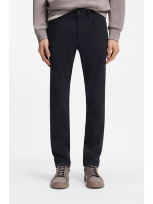 Boss Erkek Dar Kesim Esnek Denim Lacivert Jeans 50556583-404