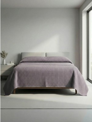 Sofline Premium %100 Pamuk Çift Kişilik Yazlık Pike, Yatak Örtüsü,terletmez Kumaş(PUDRA RENK) (240X200CM)
