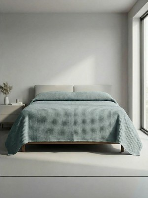 Sofline Premium %100 Pamuk Çift Kişilik Yazlık Pike, Yatak Örtüsü,terletmez Kumaş(PUDRA RENK) (240X200CM)