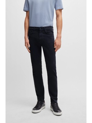Boss Erkek Normal Bel Düğme Kapamalı 5 Cepli Günlük Lacivert Jeans 50521077-404