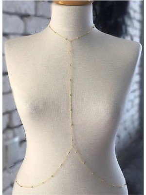 Özbience Altın Renk Top Detaylı Şık Vücut Aksesuarı