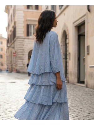 Rabiossa Kadın Uzun Ipek Elbise