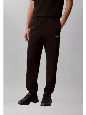 Calvin Klein Erkek Beli ve Paçası Lastikli Normal Kesim %100 Pamuklu Siyah Eşofman Altı LV04LF247G-UB1