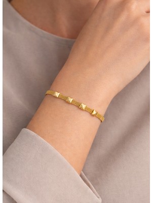 14 Ayar Altın Bileklik Piramit Model