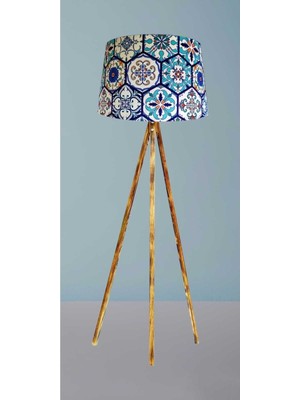 Allians Şık Ahşap 3 Ayak Modern Lambader, Tarz Sahibi Aydınlatma Parçası