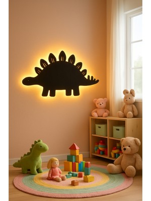 Allians Sevimli Dinozor LED Gece Lambası, Bebek ve Çocuk Odası Dekoru