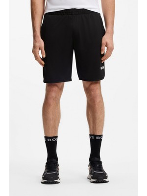 Boss Erkek Hızlı Kuruyan Kumaş Düz Kesim File Cepli Siyah Şort 50551953-001