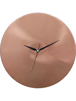 Copper Empire El Yapımı Sade ve Şık Yuvarlak Bakır Dekoratif Duvar Saati