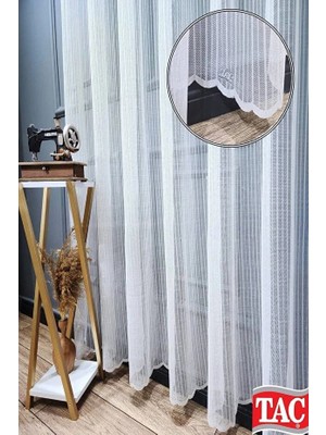 Farbateks Dikim Örme Çizgi Yeni Model Tasarım Renk Desen 2kat Pileli Tül Perde