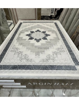 Bahar Premium Akrilik Salon Halısı %100 Gri-Lacivert Argın Halı