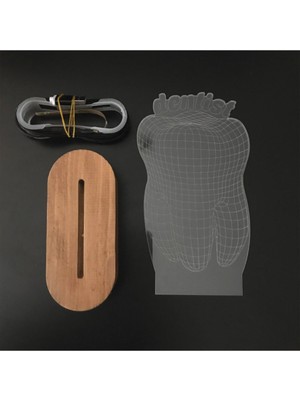 Allians 3D LED Gece Lambası, Modern ve Şık Tasarım, Yumuşak Işık, Dekoratif Aksesuar