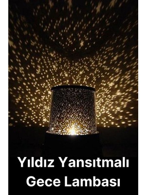 Allians Yıldız Projeksiyon Gece Lambası, Masaüstü, Pilli ve USB ile Çalışır