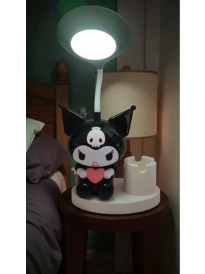 Allians Sevimli Kuromi Tasarımlı 25CM Siyah Masa Üzeri Gece Lambası