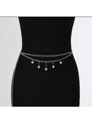 Özbience Gümüş Inci Zincirli Bel Zinciri, Şıklığınızı Tamamlayan Zarif Tasarım