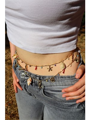 Özbience Şık Deniz Kabukları Bel Zinciri, Doğa Temalı Takı Koleksiyonu
