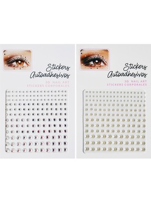 Özbience Vücut ve Yüz Taşları 2'li Set, Festival ve Makyaj Için Parlak Taşlar