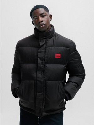 Hugo Erkek Dik Yakalı Gizli Fermuarlı Şişme Siyah Ceket 50505904-001