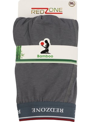Redzone Büyük Beden Likralı Bambu Boxer / Gri