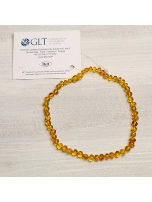 Özbience Sarı Kehribar Bebek Kolyesi, Doğal ve Şık Tasarım, Güvenle Kullanım