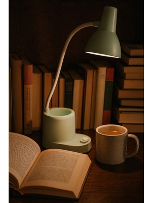 Allians Esnek LED Masa Lambası, Kalemlikli, Dokunmatik, Modern Çalışma ve Öğrenci Işığı
