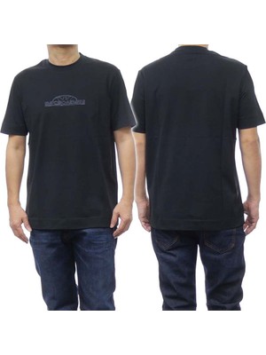 Emporio Armani Erkek Marka Logolu Organik Pamuklu Kısa Kollu Siyah1 T-Shirt 3D1TG8 1JOCZ-0050
