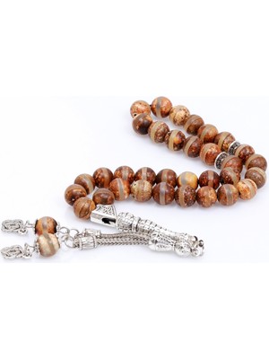 Taş Sandığı Akik Taşı Tesbih ( 8 mm ) - Tibet Akiği -