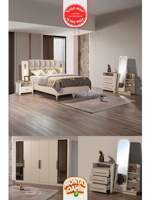 İmbaş Anadolu Yatak Odası Takımı  %100 Mdf - Bazalı