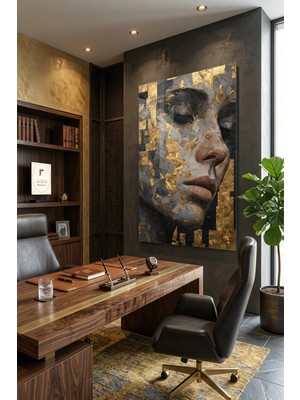 Ahsen resim çerçeve Kırılmaz Cam Tablo 5mm (Kalın) - Ev Işyeri Duvar Dekorasyonu - Soyut Tasarımlar (Dikey)