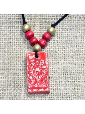 Derin's Design Art Sırlı Seramik Kolye