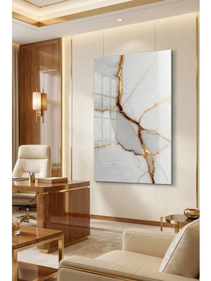 Ahsen resim çerçeve Kırılmaz Cam Tablo 5mm (Kalın) - Ev Işyeri Duvar Dekorasyonu - Soyut Modern Tasarımlar (Dikey)