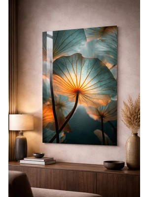 Ahsen resim çerçeve Kırılmaz Cam Tablo 5mm (Kalın) - Ev Işyeri Duvar Dekorasyonu – Çiçek Tasarımlar (Dikey)