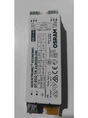 Genel Osram Qt-Eco T/e  2X26 /220-240 Balast. 5 Adet