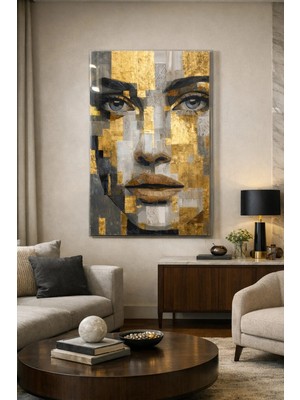 Ahsen resim çerçeve Kırılmaz Cam Tablo 5mm (Kalın) - Ev Işyeri Duvar Dekorasyonu - Soyut Tasarımlar (Dikey)