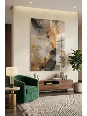 Ahsen resim çerçeve Kırılmaz Cam Tablo 5mm (Kalın) - Ev Işyeri Duvar Dekorasyonu – Soyut Modern Tasarımlar (Dikey)