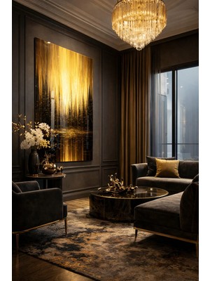 Ahsen resim çerçeve Kırılmaz Cam Tablo 5mm (Kalın) - Ev Işyeri Duvar Dekorasyonu – Soyut Modern Tasarımlar (Dikey)