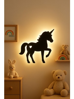 Allians Rüya Gibi Unicorn LED Gece Lambası, Çocuk Odası Dekorasyonu