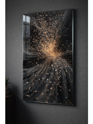 Ahsen resim çerçeve Kırılmaz Cam Tablo 5mm (Kalın) - Ev Işyeri Duvar Dekorasyonu - Soyut Tasarımlar (Dikey)