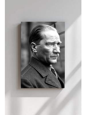 Ahsen resim çerçeve Atatürk Siyah Beyaz Kırılmaz Cam Tablo