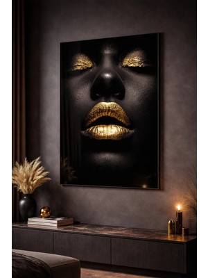 Ahsen resim çerçeve Kırılmaz Cam Tablo 5mm (Kalın) - Ev Işyeri Duvar Dekorasyonu – Afrikalı Kadın Tasarımlar (Dikey)