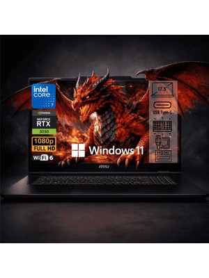 MSI Venturepro 17 A2RWEG-027XTR Intel Core 7 240H 24GB 2tb SSD RTX5050 Windows 11 Pro 17.3" Fhd 144Hz Notebook