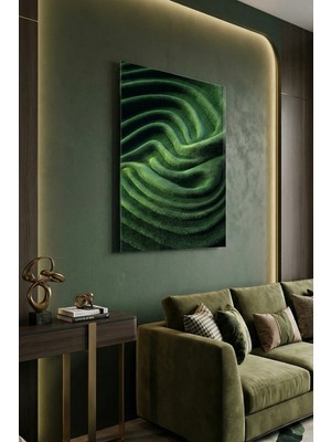 Ahsen resim çerçeve Kırılmaz Cam Tablo 5mm (Kalın) - Ev Işyeri Duvar Dekorasyonu – Yeşillik Bitki Tasarımlar (Dikey)