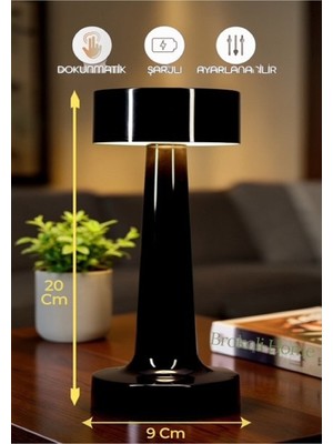 Allians Dokunmatik Çok Renkli Ayarlanabilir Masa Lambası, Şarjlı LED Abajur