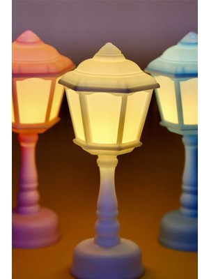Allians Renkli Sokak Lambası Tasarımlı Mini LED Gece Lambası Dekorasyonu