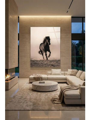 Ahsen resim çerçeve Kırılmaz Cam Tablo 5mm (Kalın) - Ev Işyeri Duvar Dekorasyonu – Siyah At Tasarımlar (Dikey)