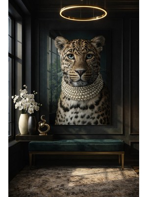 Ahsen resim çerçeve Kırılmaz Cam Tablo 5mm (Kalın) - Ev Işyeri Duvar Dekorasyonu – Leopar Tasarımlar (Dikey)