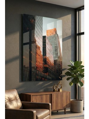 Ahsen resim çerçeve Kırılmaz Cam Tablo 5mm (Kalın) - Ev Işyeri Duvar Dekorasyonu – Bina Tasarımlar (Dikey)