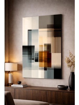 Ahsen resim çerçeve Kırılmaz Cam Tablo 5mm (Kalın) - Ev Işyeri Duvar Dekorasyonu - Soyut Tasarımlar (Dikey)