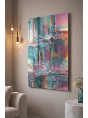 Ahsen resim çerçeve Kırılmaz Cam Tablo 5mm (Kalın) - Ev Işyeri Duvar Dekorasyonu - Soyut Tasarımlar (Dikey)