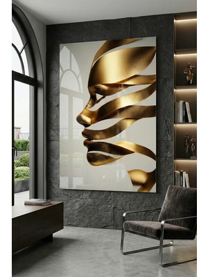 Ahsen resim çerçeve Kırılmaz Cam Tablo 5mm (Kalın) - Ev Işyeri Duvar Dekorasyonu - Soyut Tasarımlar (Dikey)